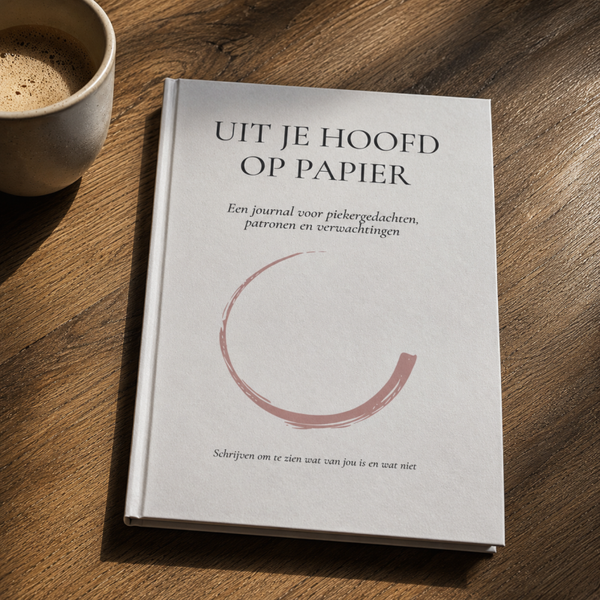Uit je hoofd op papier -Journal voor piekergedachten, patronen en verwachtingen 160 g/m² dik papier