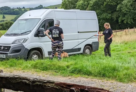 Dog scent detection van