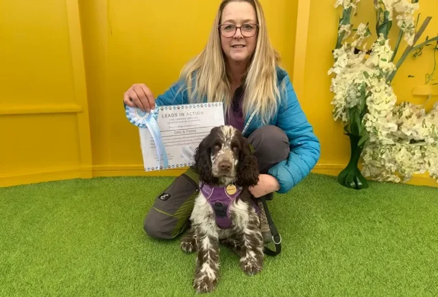 Fiona Rayner and Otis the show cocker