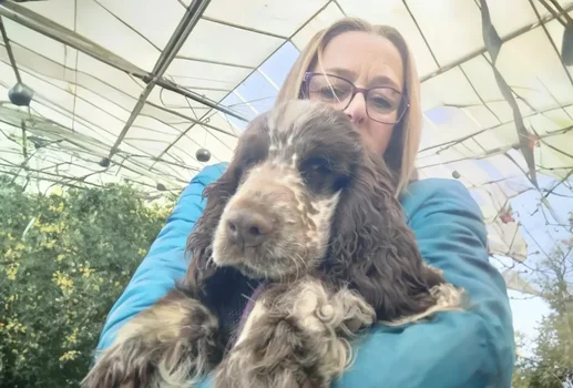 Fiona Rayner and Otis the show cocker