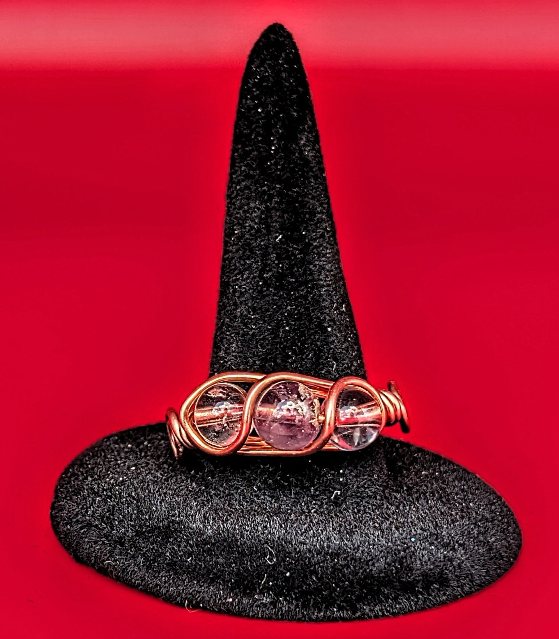 Bague super seven et cuivre taille 58
