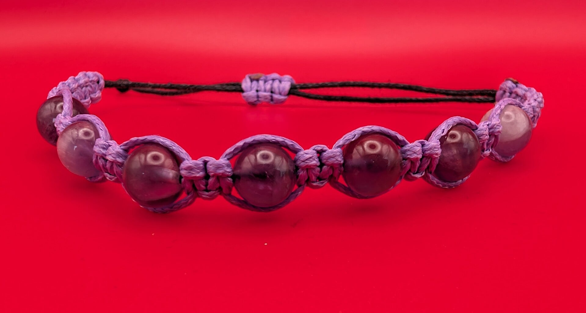 Bracelet améthyste fil mauve