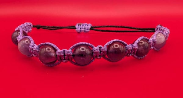 Bracelet améthyste fil mauve