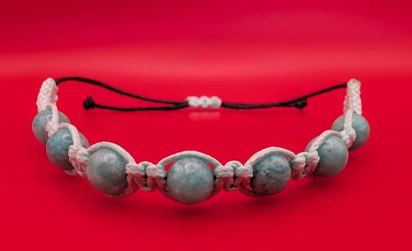 Bracelet amazonite fil vert clair