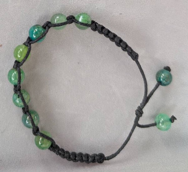 Bracelet veine de dragon jaune fil noir