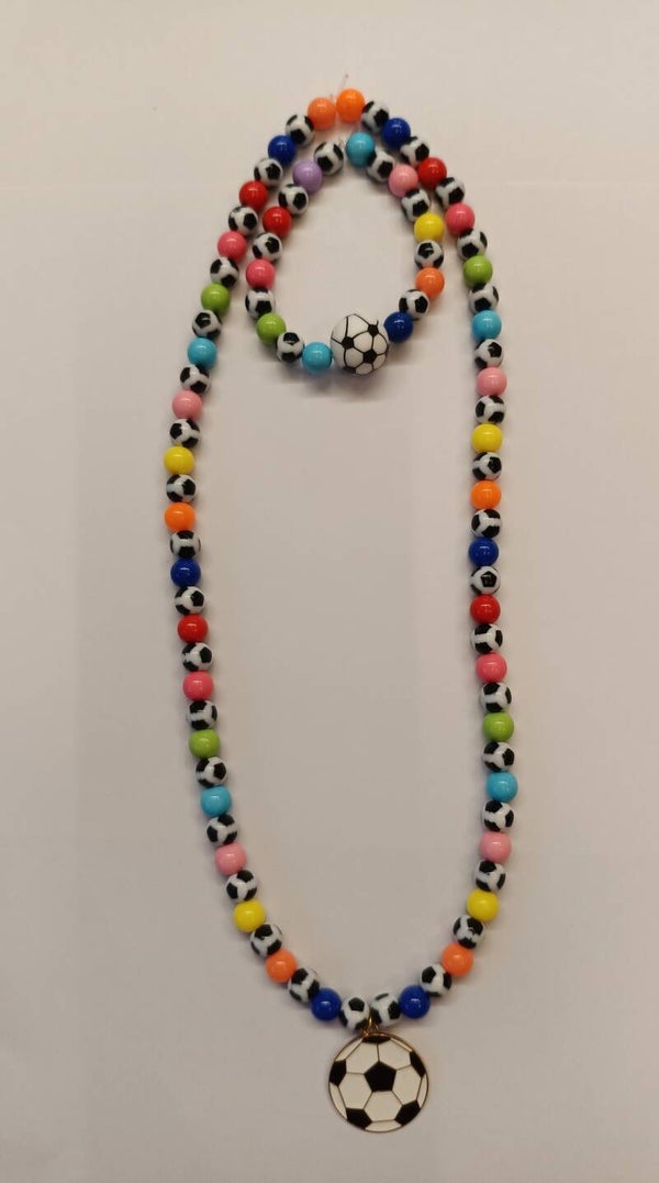 Ketting armband set voetbal