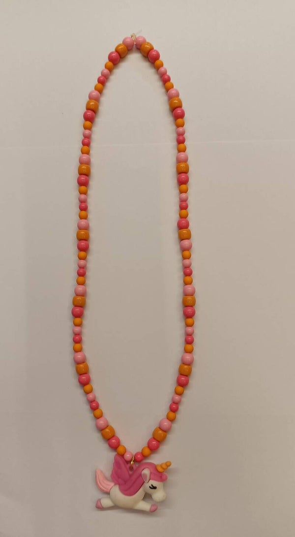 Ketting eenhoorn roze oranje