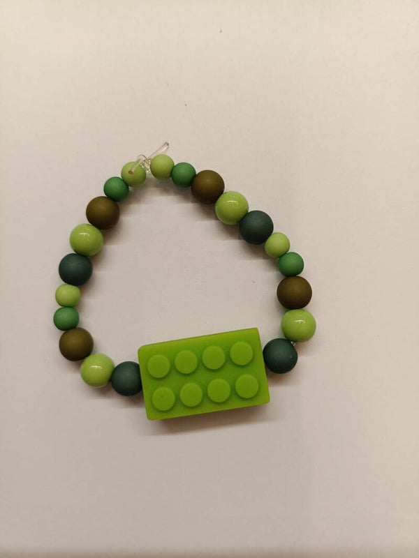 Armband legoblok groen