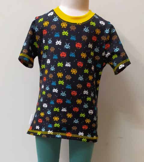 Slim fit kinder T-shirt Pixel game