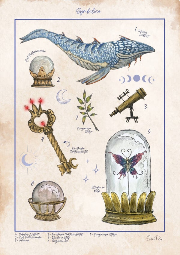 Illustratieprint Symbolica