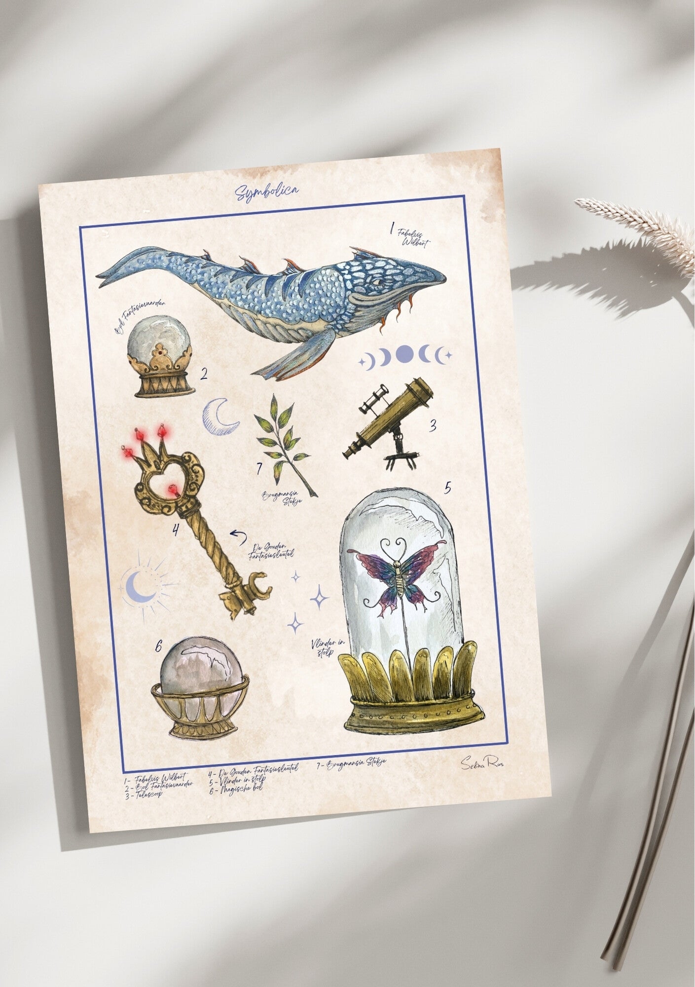 Illustratieprint Symbolica