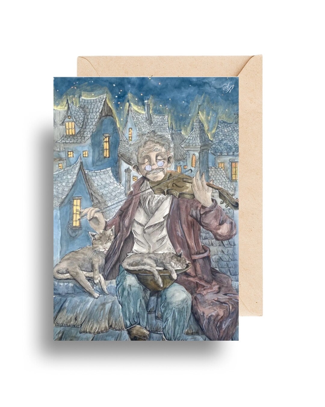 Ansichtkaart A6 sterrennacht