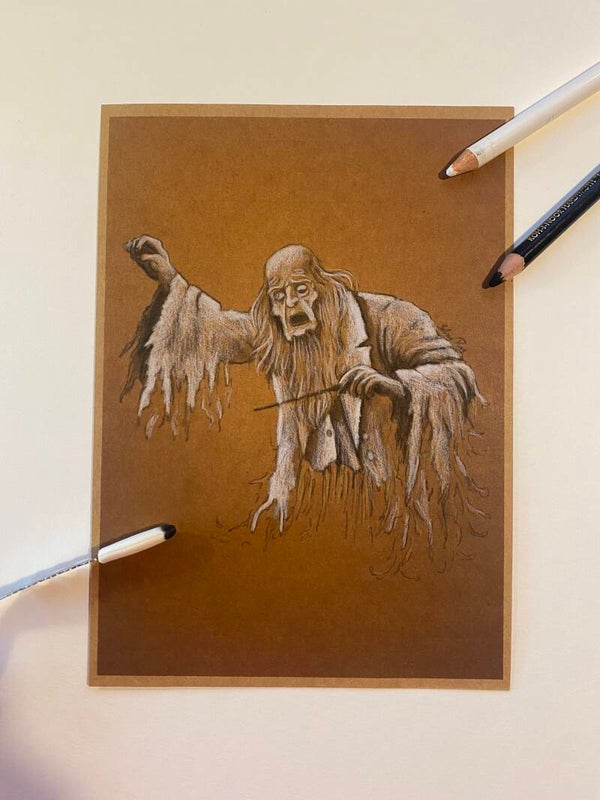 Illustratieprint Danse Macabre Dirigent