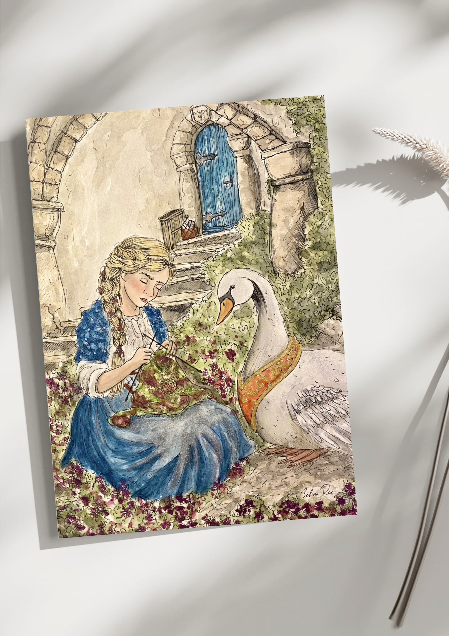 Kaart De Zes Zwanen 10x15