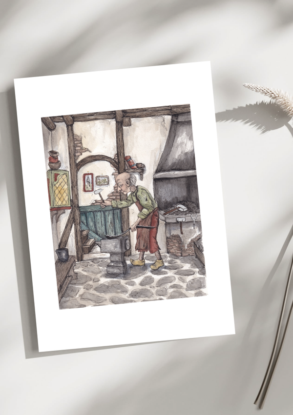 Illustratieprint Het Smidje A4