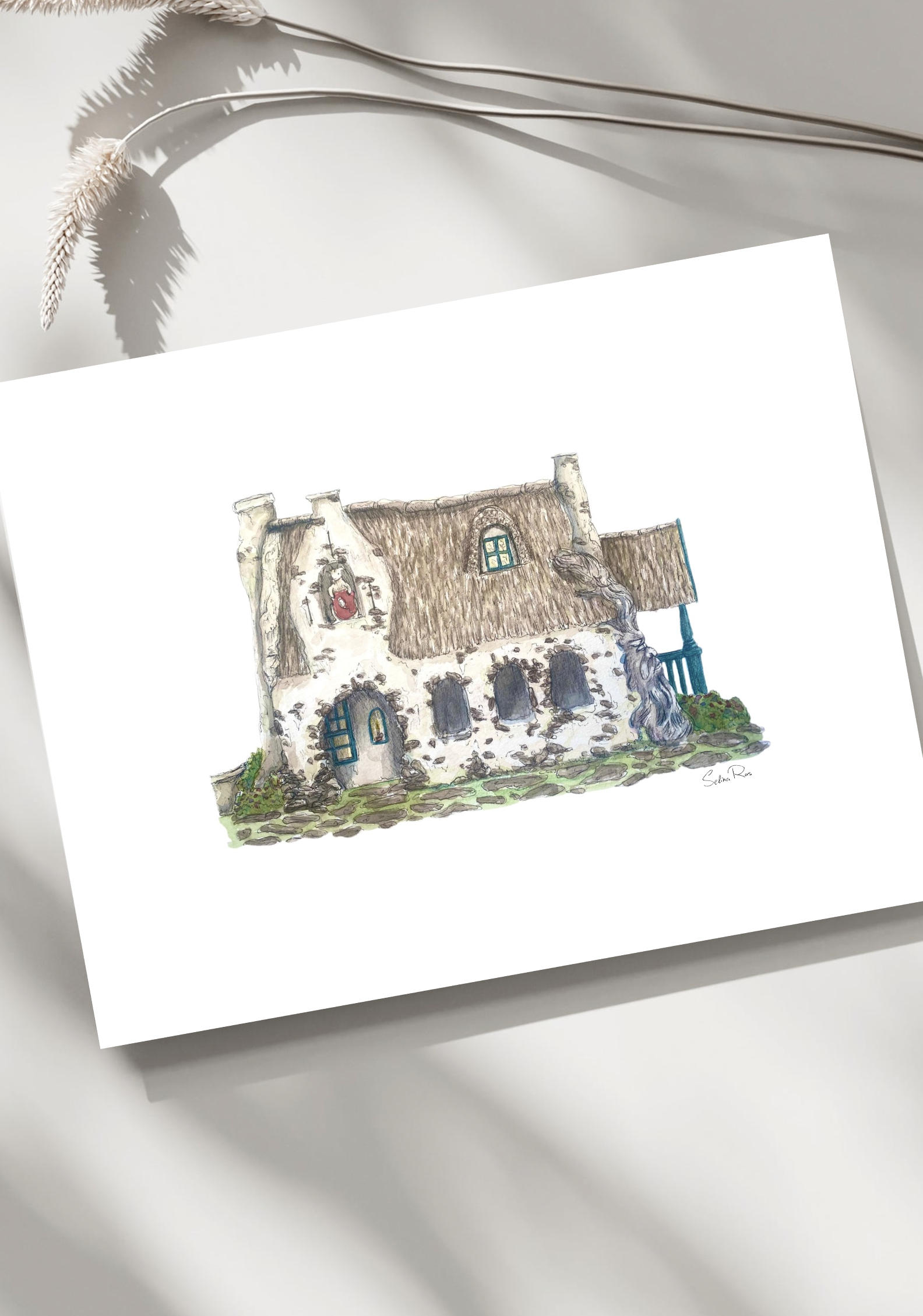 Illustratieprint – Het Huis van de 7 Geitjes