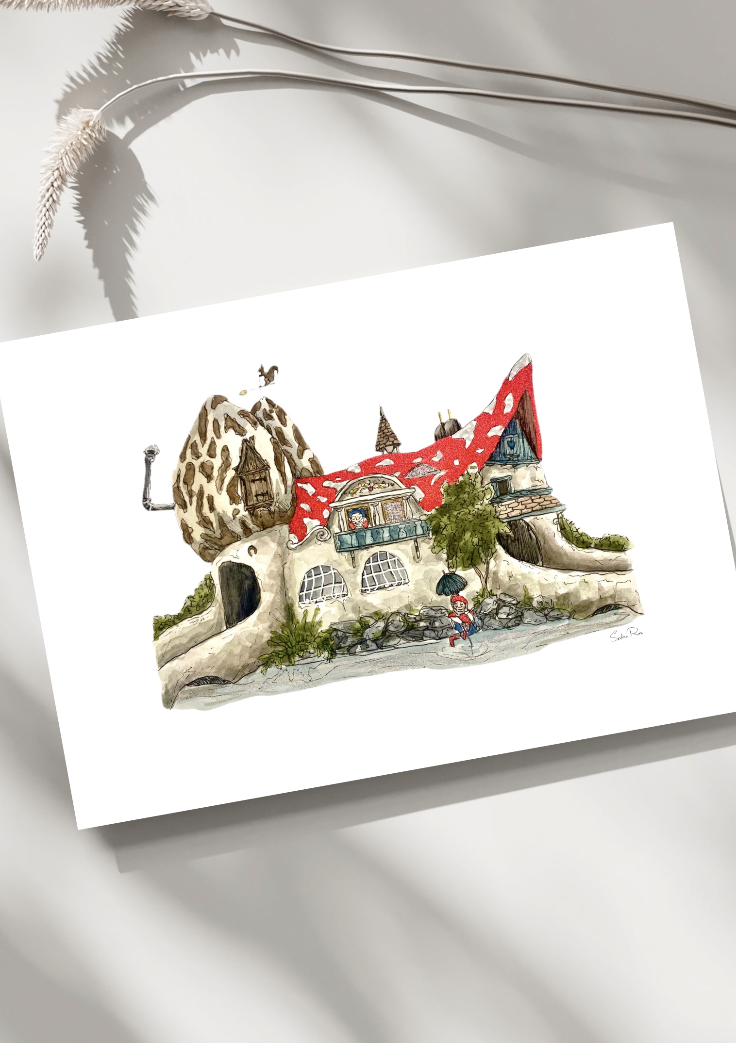 Illustratieprint – Het Kabouterhuisje