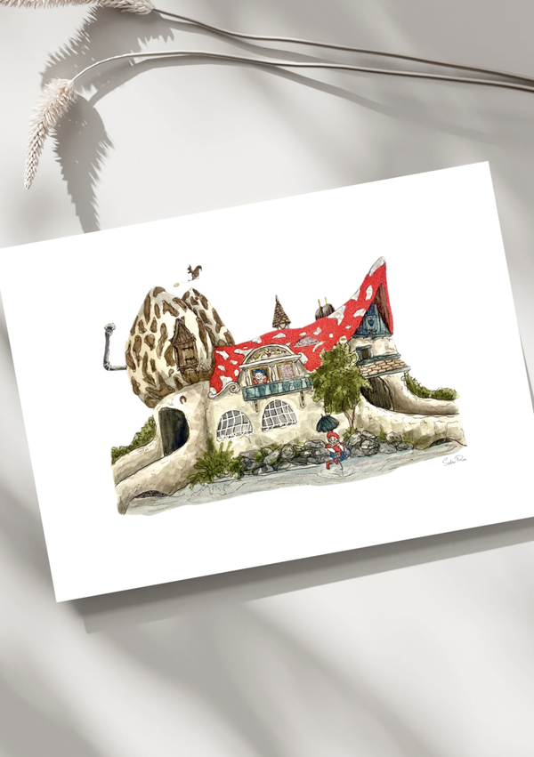 Illustratieprint – Het Kabouterhuisje