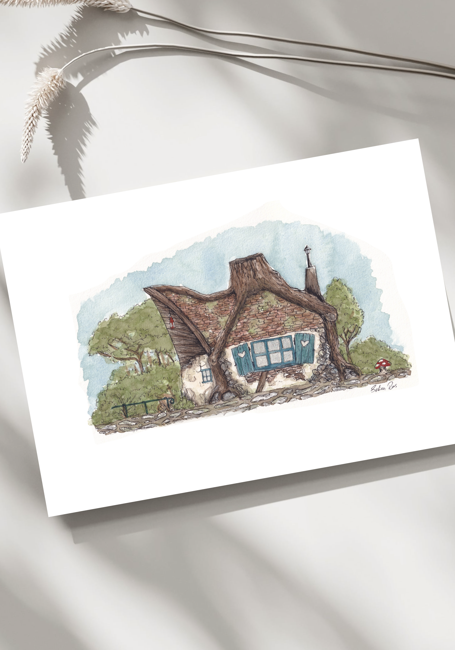 Illustratieprint – Huis van Repelsteeltje