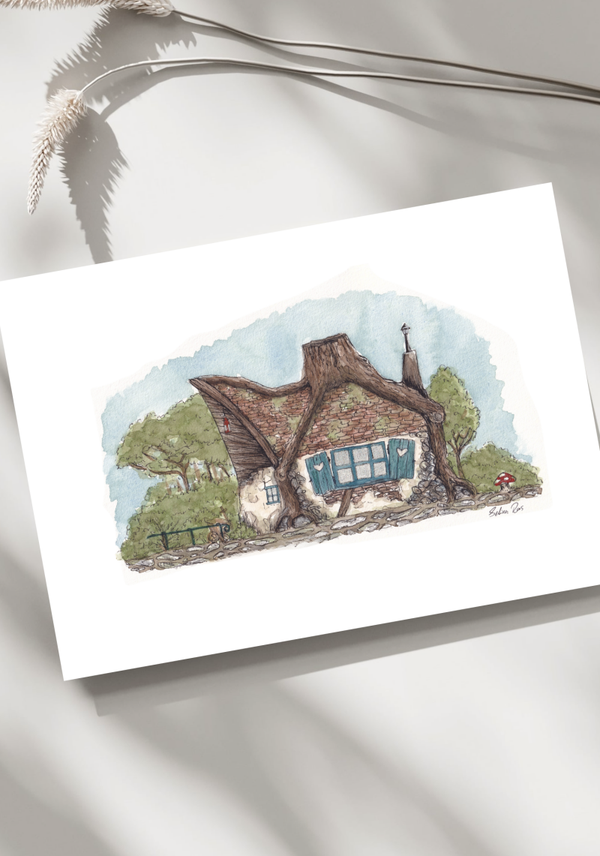 Illustratieprint – Huis van Repelsteeltje