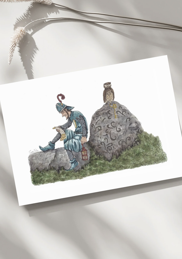 Illustratieprint – De Wachter en Uil