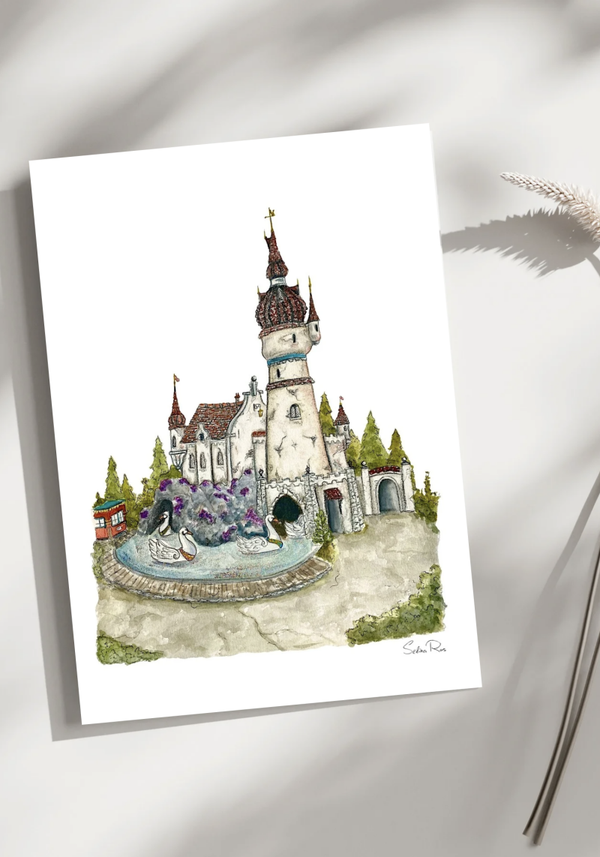 Illustratieprint – Het Kasteel van De Zes Zwanen