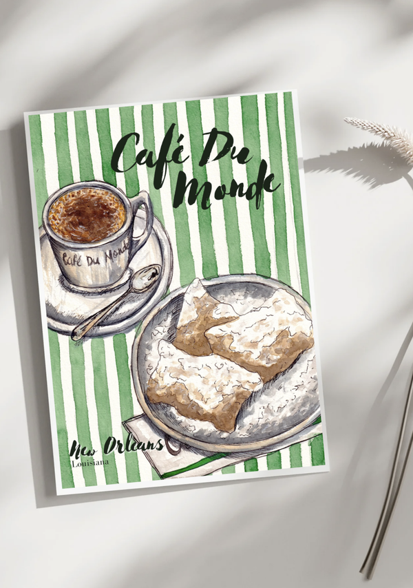 Illustratieprint Cafe Du Monde