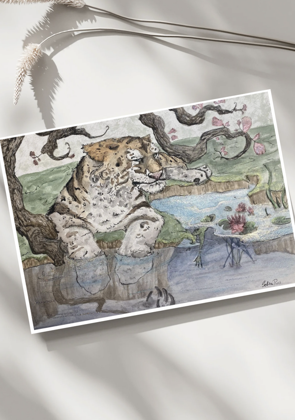 Illustratieprint Tijger