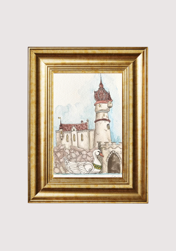 Ingelijste Originele Illustratie