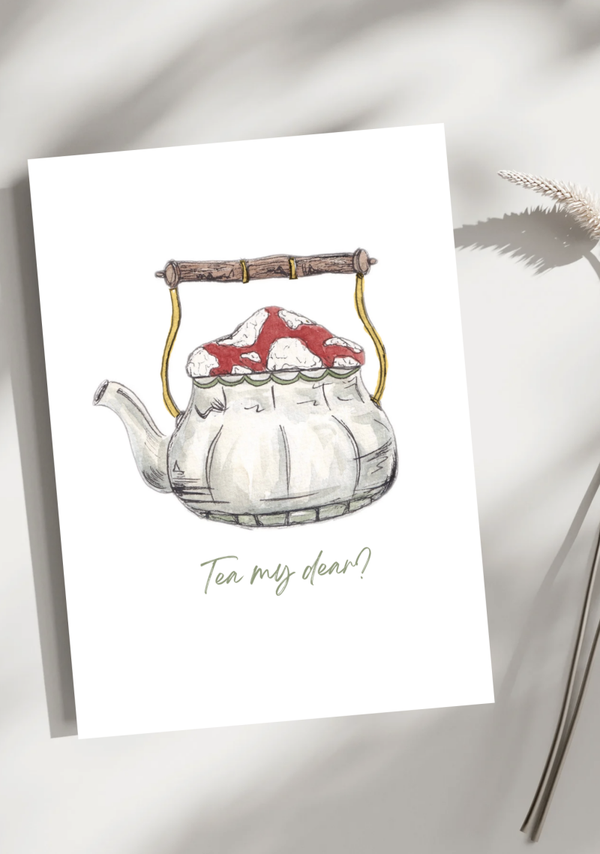 Illustratieprint Theepot