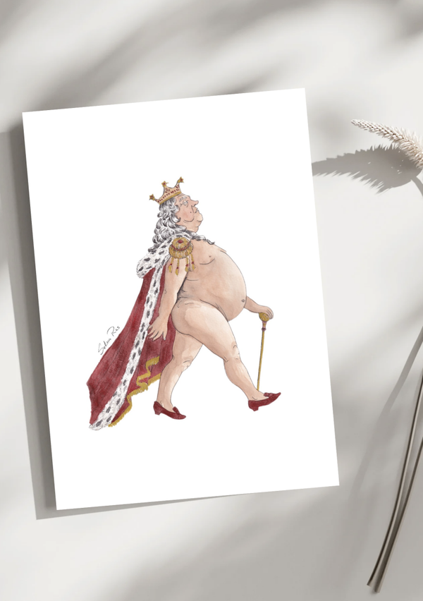 Illustratieprint Koning