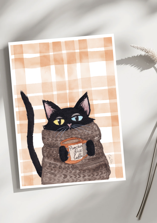 Illustratieprint Zwarte Kat & PSL