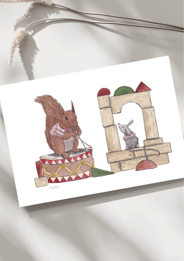 Print A5 / Eekhoorn en muis