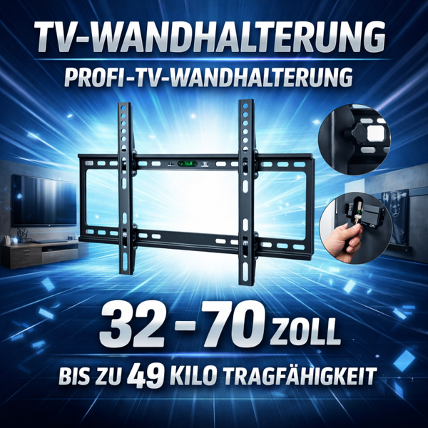 Tv Wandhalterung 32-70 Zoll,mit integrierter Ausrichtungswaage (001)