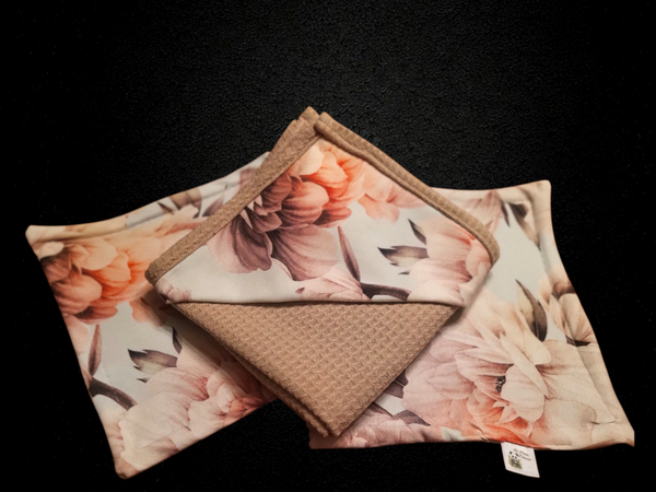 Ensemble de serviette et débarbouillettes fleur