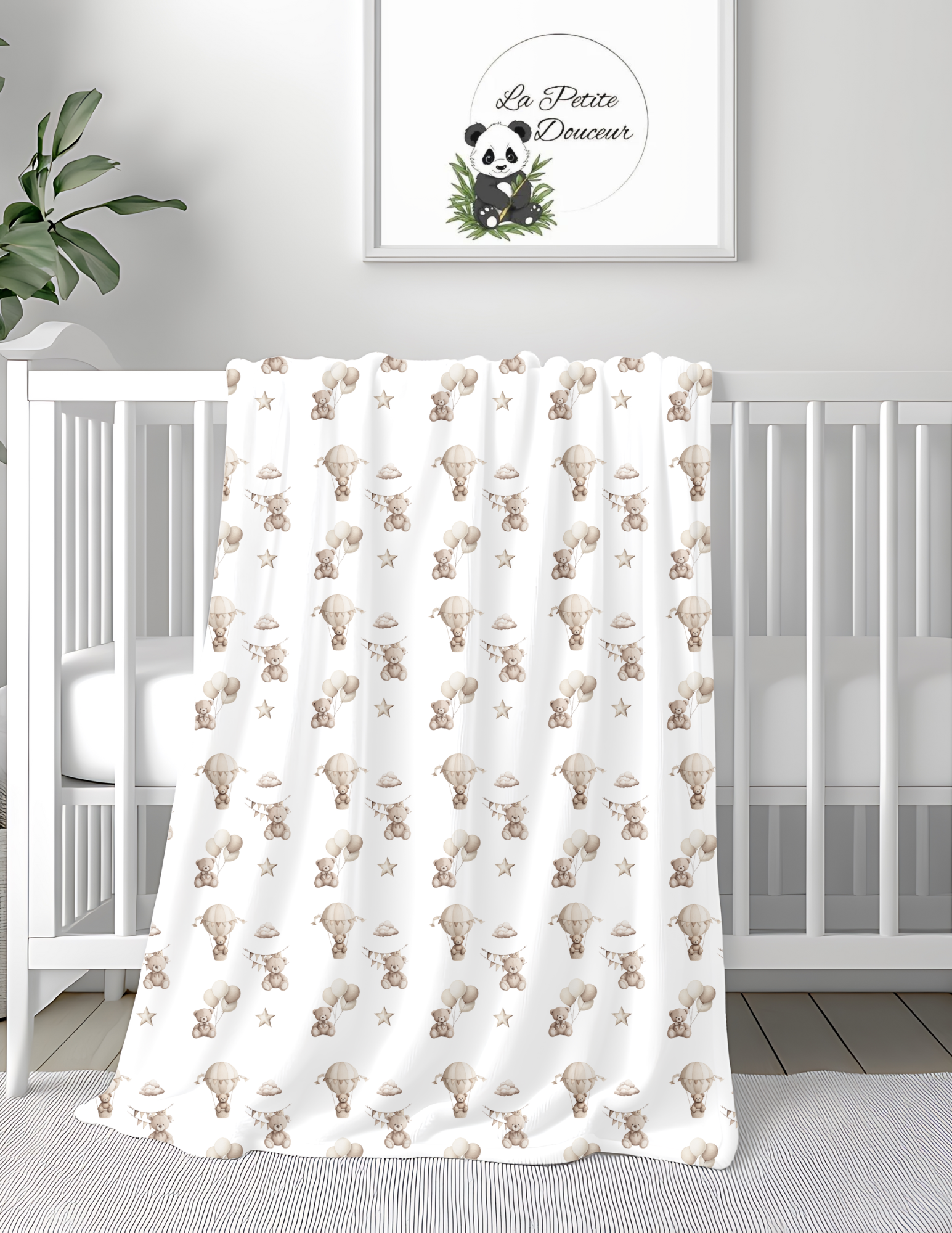 Couverture minky ourson