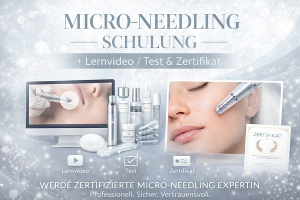 Microneedling premium Schulung + lern videos / Test & Zertifikat