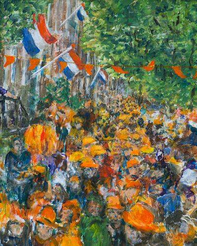 Schilderij Koningsdag van Paul Nieuwendijk