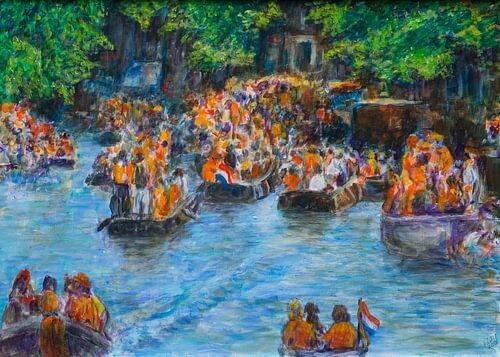 Koningsdag schilderij van Paul Nieuwendijk