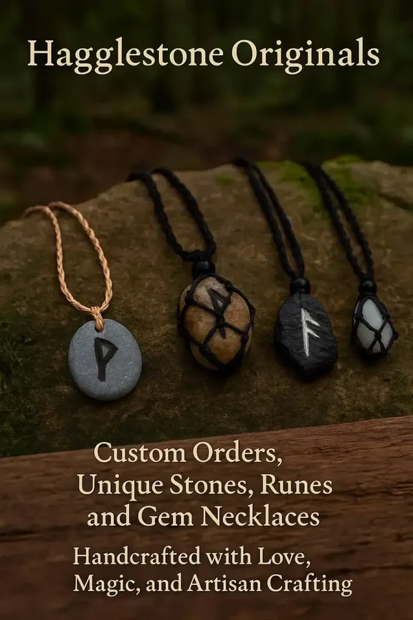 Custom Gemstone Necklaces and Carved Runes