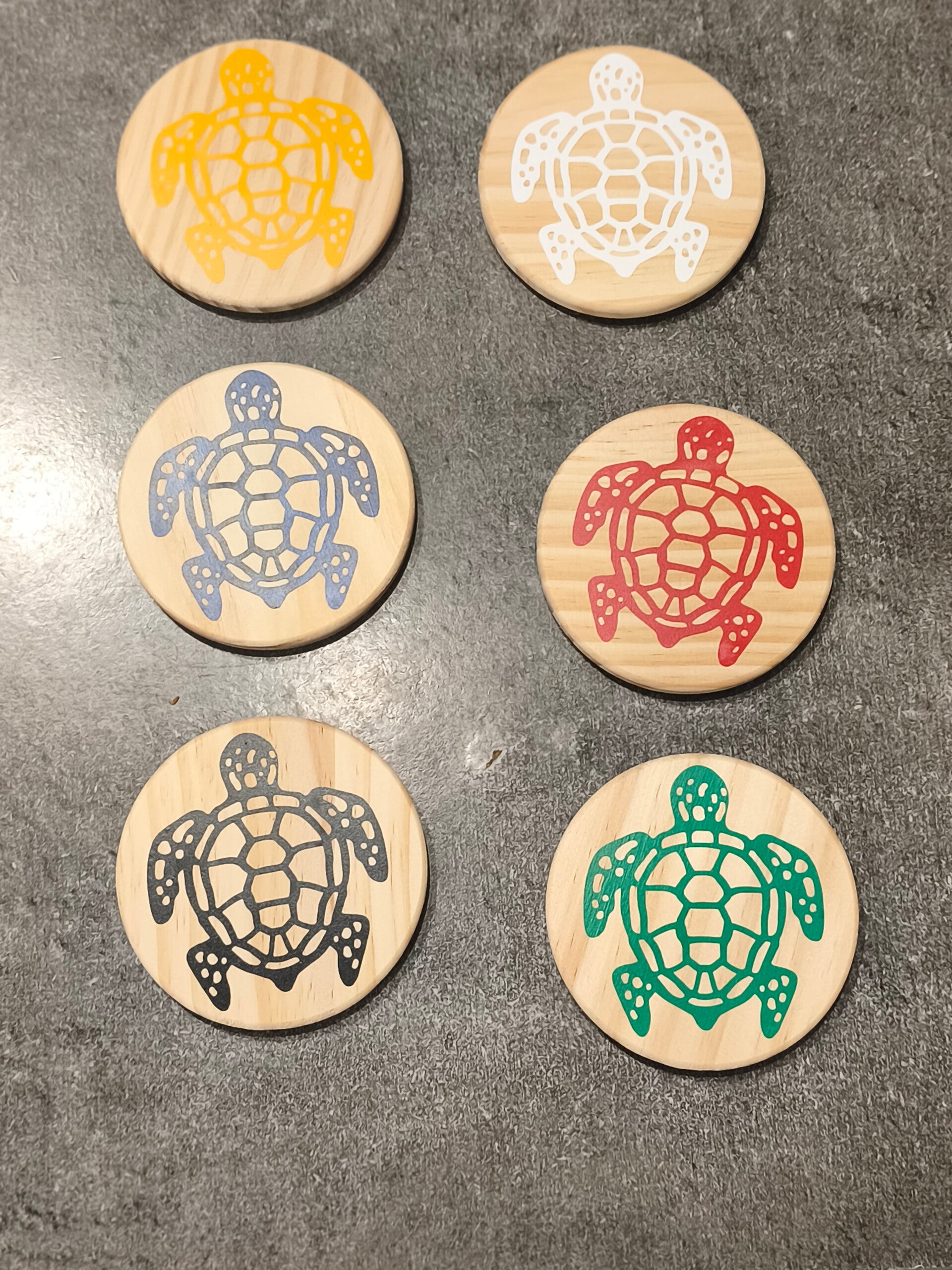 Sous de verre bois Turtule
