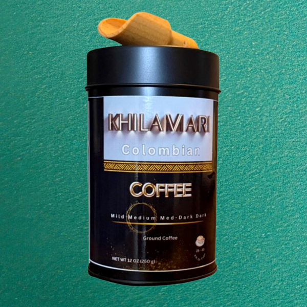 Khilamari  Colombian Coffee 12 oz Double Sealed Canister