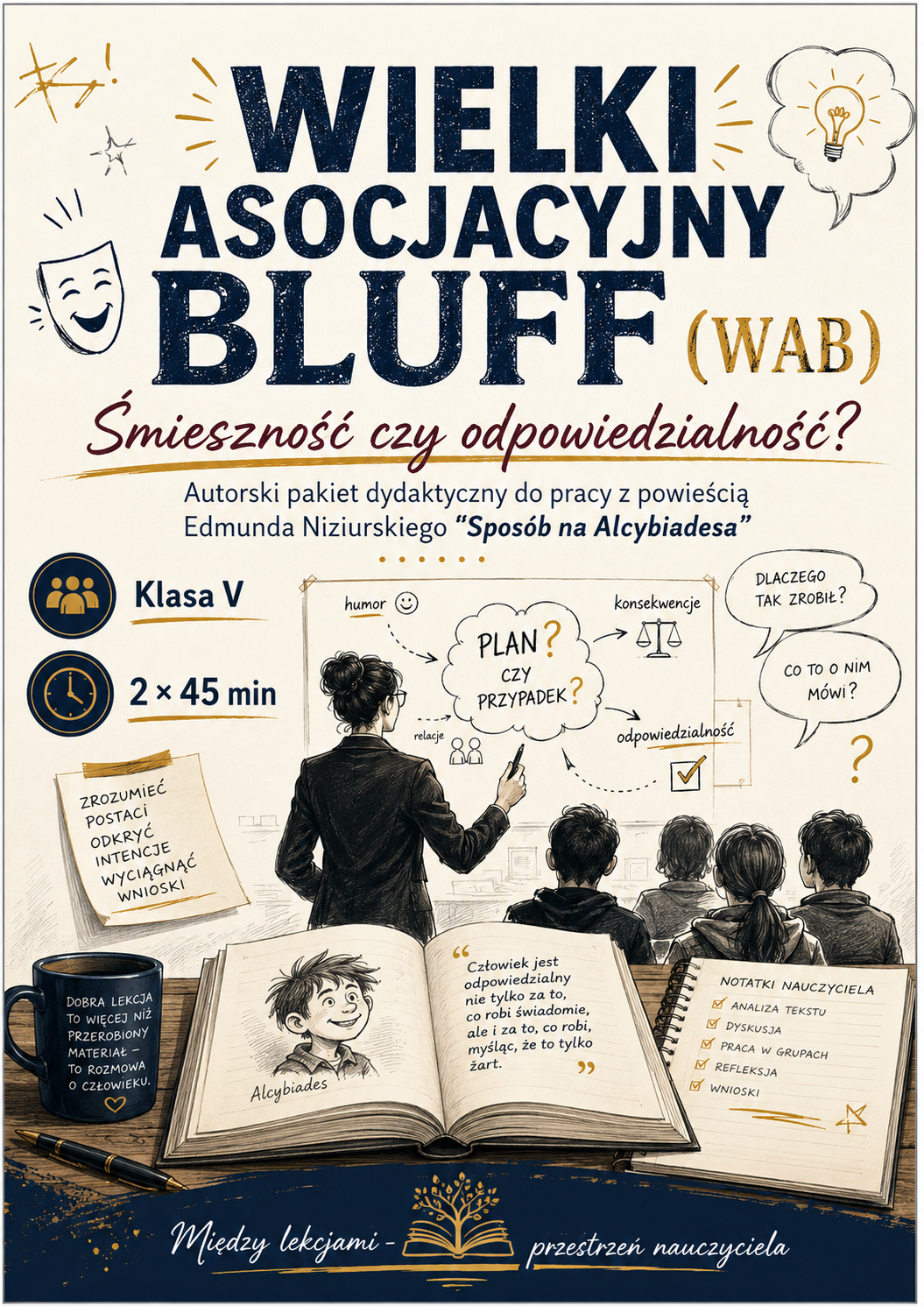 Wielki Asocjacyjny Bluff (WAB) – śmieszność czy odpowiedzialność? | Scenariusz lekcji/konspekt do lektury "Sposób na Alcybiadesa"