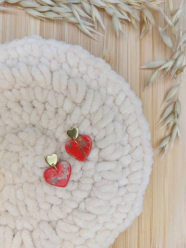 rode hartjes oorbellen