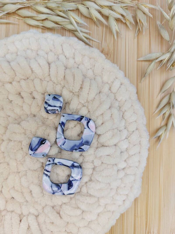 gemarmerde oorbellen