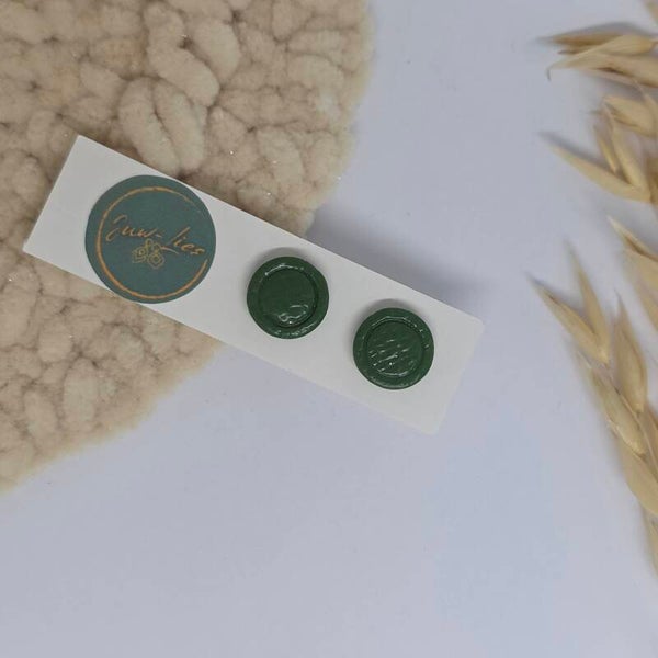Oorstekers - rond - groen glans