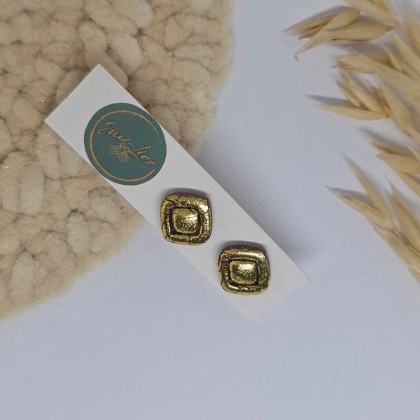 Oorstekers - ruit - goud