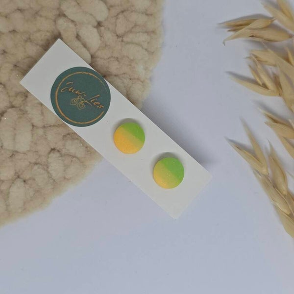 Oorstekers - rond - groen geel
