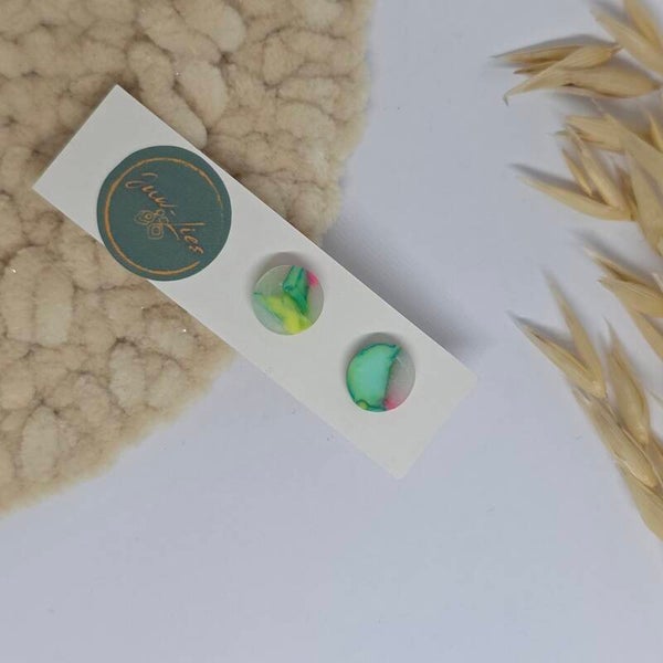 Oorstekers - rond - pastelkleuren