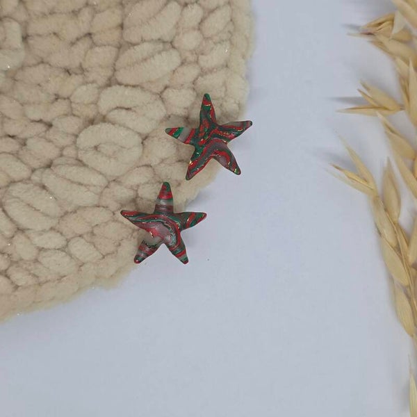 sterren in kerstkleuren